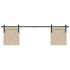 Kit de puerta corredera de armario acero carbono 183