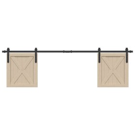 Kit de puerta corredera de armario acero carbono 183