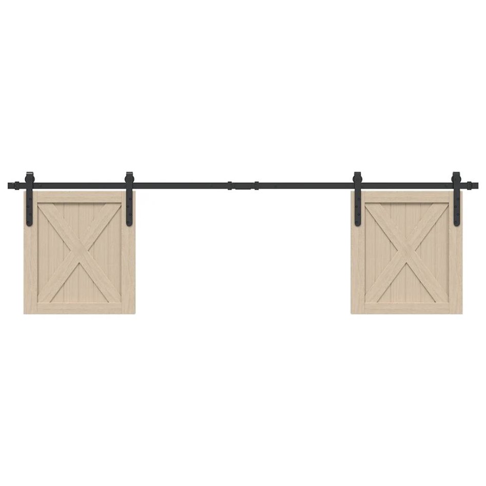 Kit de puerta corredera de armario acero carbono 183