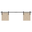 Kit de puerta corredera de armario acero carbono 183 cm
