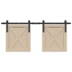 Kit de puerta corredera de armario acero carbono 122 cm