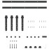 Kit de puerta corredera de armario acero carbono 122