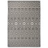 Alfombra de exterior de tejido plano rayas negras 140x200