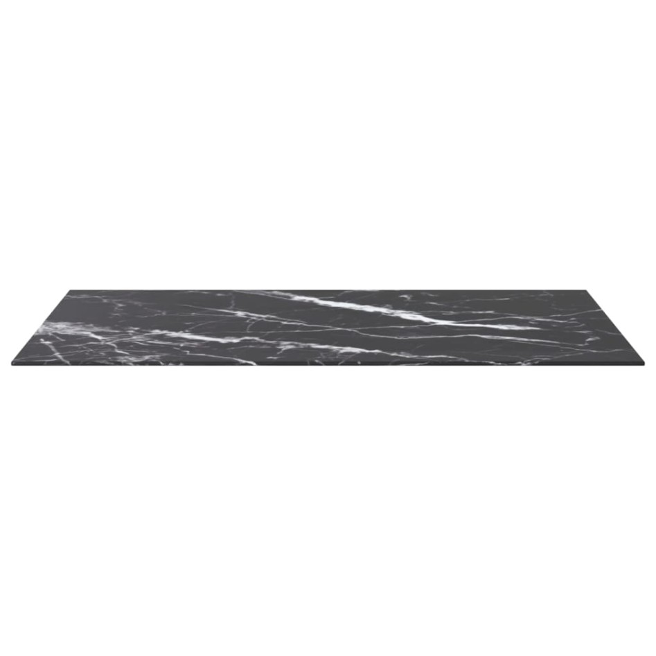 Tablero mesa diseño mármol vidrio templado negro 100x62 cm 8