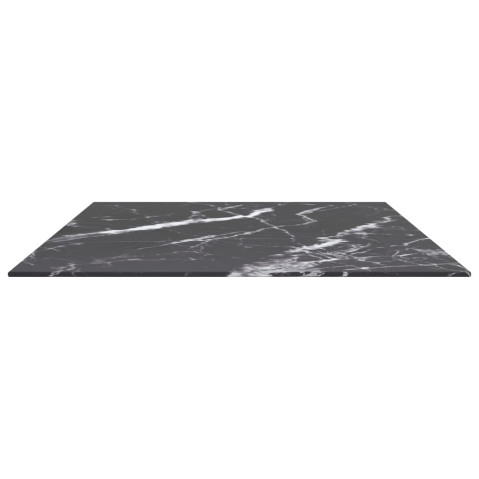 Tablero mesa diseño mármol vidrio templado negro 100x62 cm 8