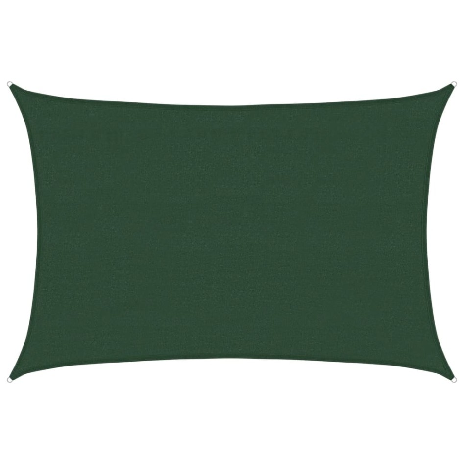 Toldo de vela verde oscuro HDPE 160 g/m² 4x5