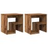 Mesitas de noche 2 uds madera ingeniería envejecida 40x30x40