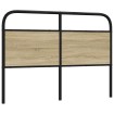 Cabecero de acero y madera de ingeniería roble Sonoma 120 cm