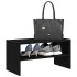 Zapatero apilable roble negro 60x30x30,5