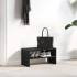 Zapatero apilable roble negro 60x30x30,5