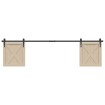 Kit de puerta corredera de armario acero carbono 200 cm