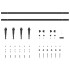 Kit de puerta corredera de armario acero carbono 200