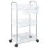 Carro de almacenamiento 3 niveles transparente 37x28x68