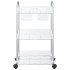 Carro de almacenamiento 3 niveles transparente 37x28x68