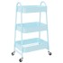 Carrito de almacenaje 3 niveles acero azul 42x41,5x77