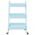 Carrito de almacenaje 3 niveles acero azul 42x41,5x77