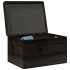 Caja de madera con tapa y asas madera maciza pino 40x30x23