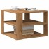 Mesa de centro madera ingeniería roble artesanal 58x58x40