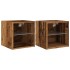 Muebles de TV de pared con luces LED 2 uds