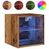 Muebles de TV de pared con luces LED 2 uds