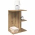 Mesita de noche madera ingeniería artesanal roble 46,5x29x61
