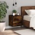 Mesita de noche de pared color roble ahumado 40x31x39,5