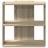Librería 3 estantes madera ingeniería roble Sonoma 60x30x60
