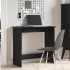 Escritorio de madera contrachapada negro 80x40x75