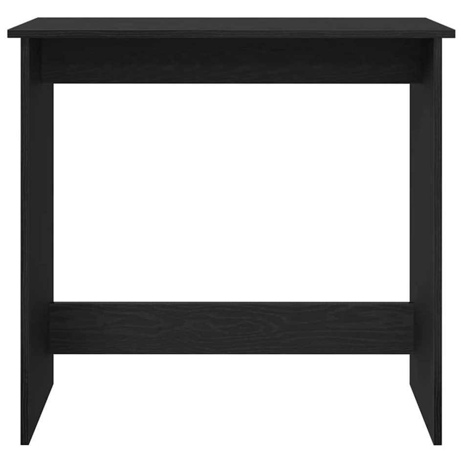 Escritorio de madera contrachapada negro 80x40x75