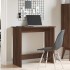 Escritorio de madera de ingeniería roble marrón 80x40x75