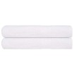 Toallas de sauna 2 uds 100% algodón blanco 80x200 cm 360 gsm