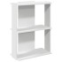 Librería 3 niveles madera ingeniería blanco 60x30x80