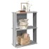 Librería 3 estantes madera ingeniería gris sonoma 60x30x80