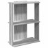 Librería 3 estantes madera ingeniería gris sonoma 60x30x80