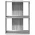 Librería 3 estantes madera ingeniería gris sonoma 60x30x80