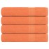 Toallas de sauna 4 uds 100% algodón naranja 80x200 cm 360