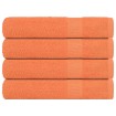 Toallas de sauna 4 uds 100% algodón naranja 80x200 cm 360 gsm