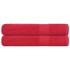 Toallas 2 uds rojo 100x200 cm 360 gsm 100%