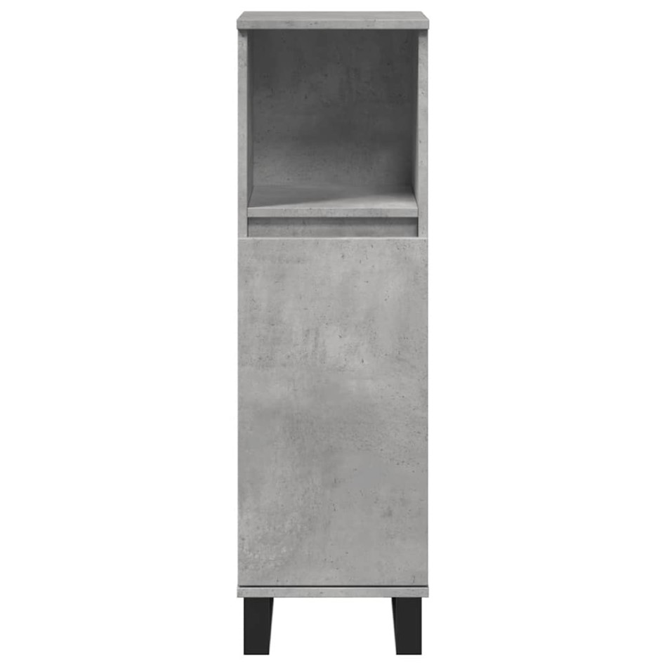 Armario de baño madera contrachapada gris hormigón 30x30x100