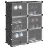 Estantería de cubos con 6 compartimentos y puertas PP