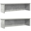 Estantes de cocina apilables 2 uds gris hormigón 60x15x16 cm