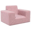 Sofá para niños felpa suave rosa