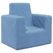 Sofá para niños felpa suave azul