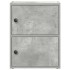Estantería de madera de ingeniería gris hormigón 40x24x52