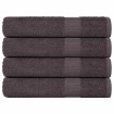 Toallas de sauna 4 uds 100% algodón antracita 80x200 cm 360 gsm