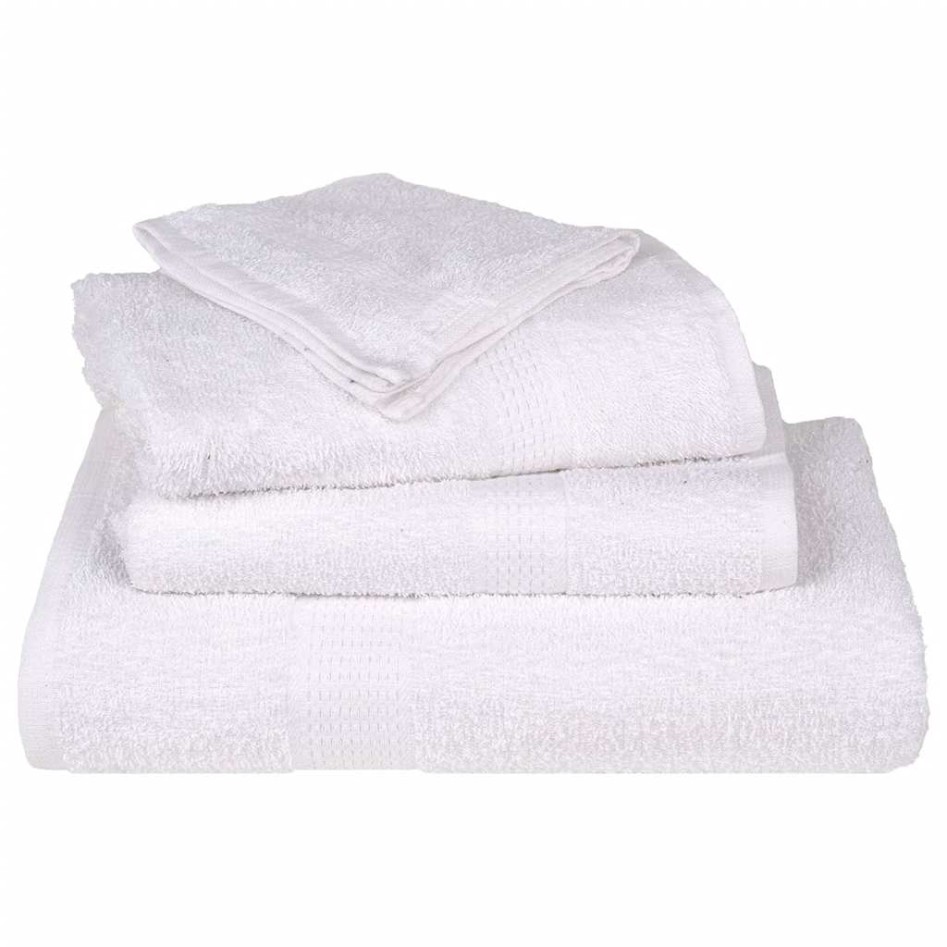 Toallitas de baño 50 uds blanco 15x21 cm 360 gsm 100 %