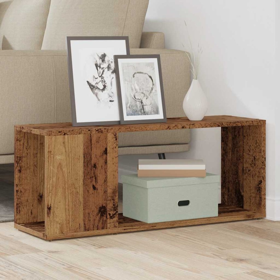 Mueble de TV madera de ingeniería envejecida 80x24x32