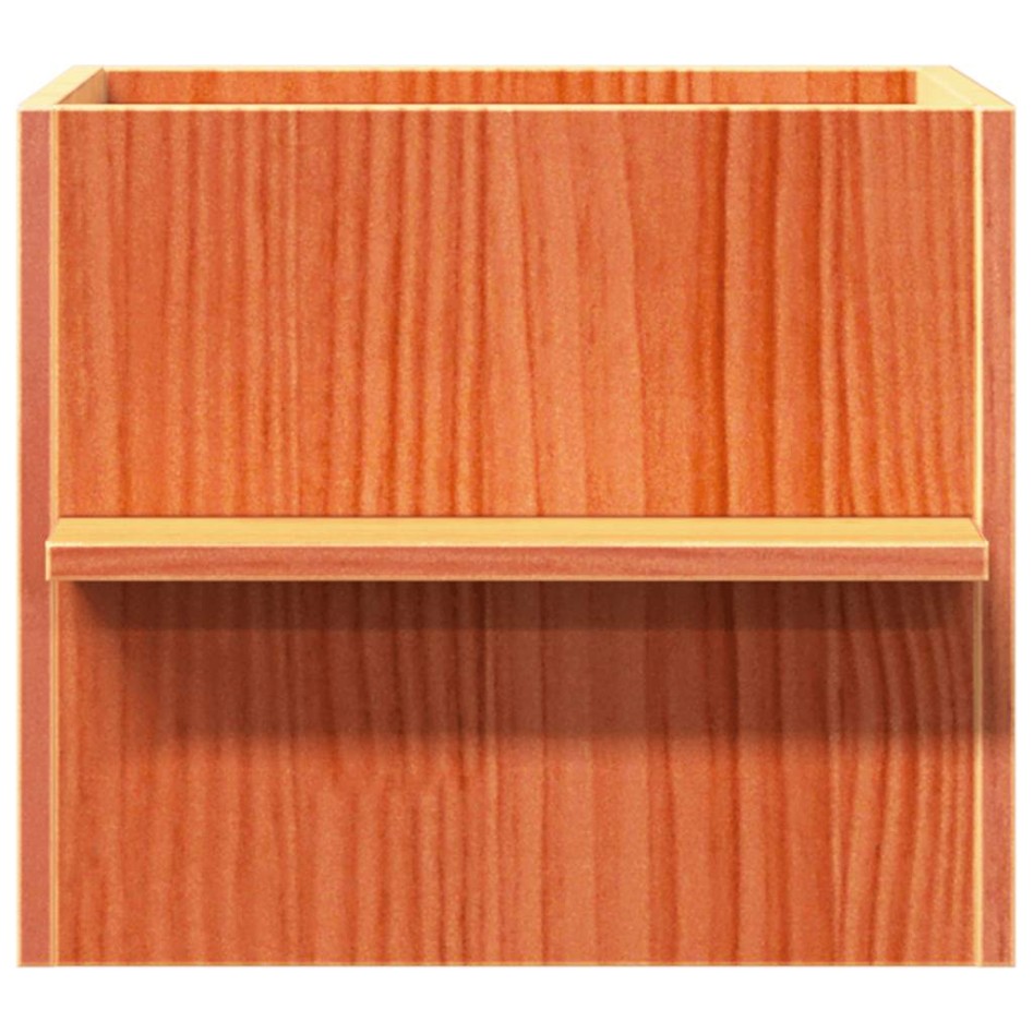 Casa para gatos cera marrón 51x35x30 cm madera maciza