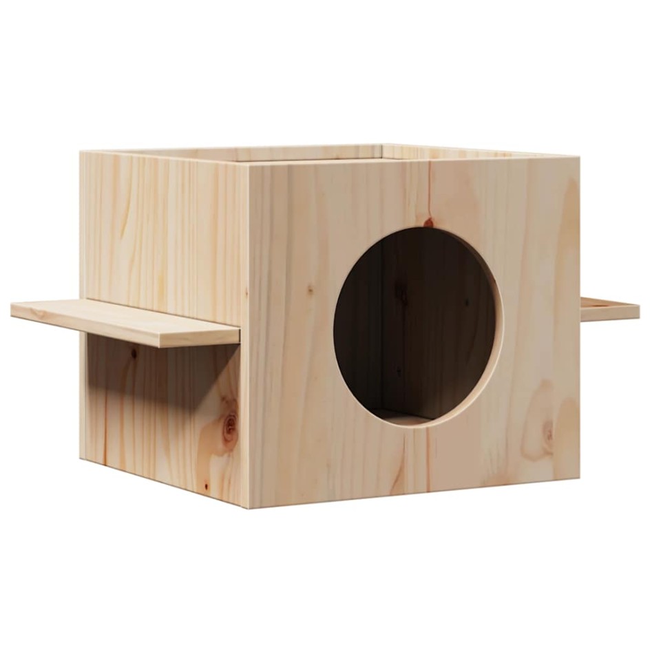 Casa para gatos madera maciza pino 51x35x30