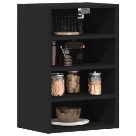 Armario colgante de cocina contrachapada negro 40x29,5x60